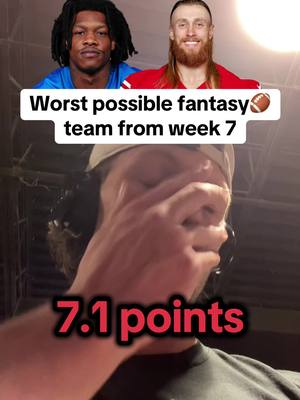 The worst possible fantasy football team in week 7 ❌🏈 #fantasyfootball #nflfantasy #nflfantasyfootball