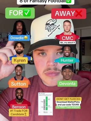 Trade FOR/AWAY before Week 8 of Fantasy Football…#fantasyfootball #fantasyfootballtips #fantasyfootballadvice #fantasyfootballdraft #nflfootball 
