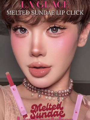 𝑳𝑨 𝑮𝑳𝑨𝑪𝑬 𝑴𝒆𝒍𝒕𝒆𝒅 𝑺𝒖𝒏𝒅𝒂𝒆 𝑳𝒊𝒑 𝑪𝒍𝒊𝒄𝒌 🍒 Lip Swatches of my new FAVORITE gloss balm 💕  Loving this hydrating formula and glossy finish on the lips 👄💦 @LA GLACE definitely melted my heart ♥️  ⭐️ are my favs:)) which on is your favorite? 🤩 LMK!  #LaGlace#MeltedSundae#LipClick#GlossBalm#LipSwatches#ThaiBeauty