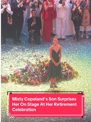 Grab a tissue. 🥹 @Misty Copeland marked her final bow with @ABT Official in a flurry of gold glitter, flowers, and standing ovations—and then her 3-year-old son, Jackson, came out to meet her. Yes, he’s already in ballet class! 🩰 Copeland broke barriers from the moment she joined ABT in 2000—spending her first decade as the company’s only Black woman—and has since used her foundation to open doors for the next generation. At 43, she says she’d tell her younger self to savor the ride, the process, the whole journey. 💛 #mistycopeland #americanballettheatre #ballet 