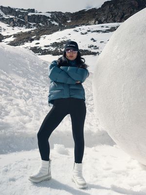 ​Caught slipping (literally) in the Amaze Puff Jacket #EngineeredForWhatever​
