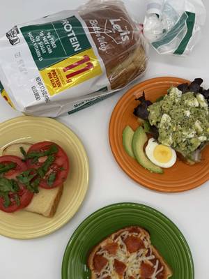 Check out Lewis Bake Shop Better Way Protein Bread with 11g of plant-based protein per slice, no seed oil ingredients, and 1 net carb! #protein #proteinbreakfast 