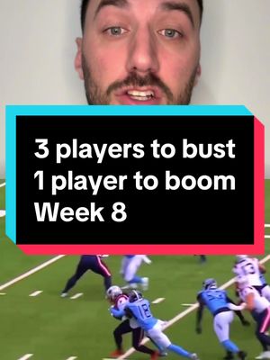Players to BUST and BOOM in week 8 #fantasyfootball #fantasyfootballtips #fantasyfootballadvice #nflfantasy #raiderswalterpicks 