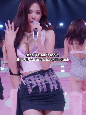 That viral Bra you saw Tzuyu wearing on the runway is officially back in stock. Get it before it’s going once, going TWICE (😉), gone. #VSPINK #VSFS #VSFashionShow #viral 