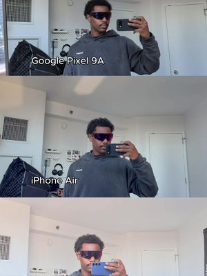 Which camera looks better between the Google Pixel 9a, Samsung S25 FE and iPhone Air? 🤔 #apple #samsung #iphone #camera #techtok 