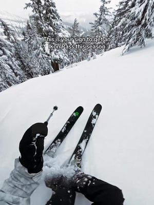 Unlock more JOY like these @Mammoth Mountain powder laps from @Abe Kislevitz by picking up your 25/26 #IkonPass from $329 Adult. As low as $0 down, 0% APR. Terms apply. Get yours / learn more at ikonpass.com 🎥: @GoPro  #skitok #mammothmountain 
