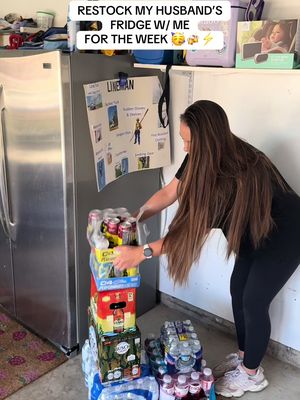 I’m slacking on the energy drink flavor choices this week but I think I made up for it by finding the Camo Busch lights??🤣  #fridgerestock #garagefridge #wifeduties #bluecollarwife #bluecollarlife 