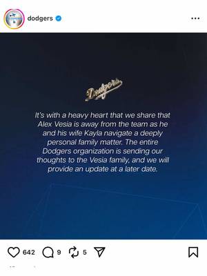 BREAKING NEWS: Alex Vesia away from team #losangelesdodgers #alexvesia #dodgersnews 