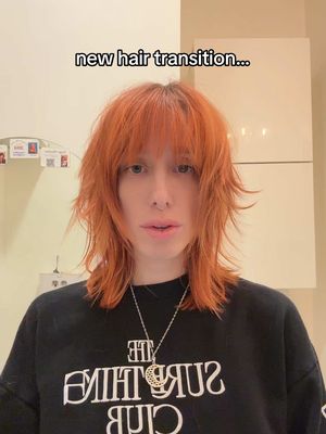 just in time for spooky season  @Claire Shaner #redhair #transition #goth #grunge #glamrock 