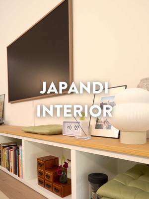 Japandi TV Console Upgrade 🇯🇵 Our living room isn’t very big, so finding a TV console that fit the space was a challenge…until now! The wall where our TV is mounted is quite long, so we wanted something that could fill the space while adding extra storage. These cabinets turned out to be the perfect solution, letting us both store and display our favorite pieces. Find the item links in my bio! 