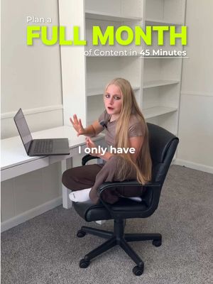 How to Plan a Month of Content Ideas in 45 Minutes 🤯 Follow for more social media marketing education ✅