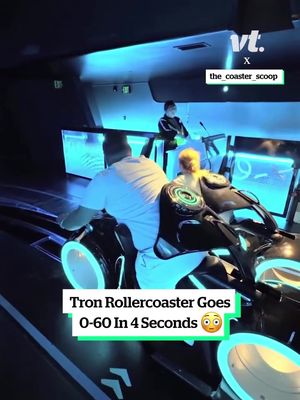 This coaster has some serious acceleration 😳 (📹 the_coaster_ scoop)  #tron #rollercoaster #fast #themepark #foryoupage 