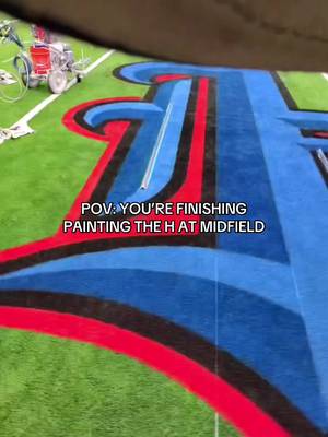 POV: You’re painting the Texans field for the Reppin’ H-Town game on Sunday 👀 #houstontexans #nfl #pov #painting #asmr 
