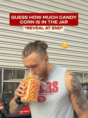 Who leaked the candy corn count 😭 #candycorn #guess #georgekittle #49ers #nfl 