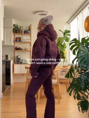 sorry but I’m always going to look cute if I’m wearing the new @Halfdays winter collection 🤎 #halfdayspartner  ~ cool girl ski outfits, women’s ski outfits