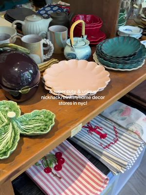 for all my fellow trinket/home decor lovers!!! here are some unique shops in nyc to check out ✨🚕🛍️
