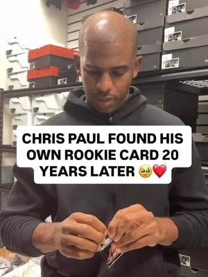 NBA legend Chris Paul just found his own rookie card two DECADES later 🥹❤️  #cp3 #clippers #losangeles #basketball #rookiecard