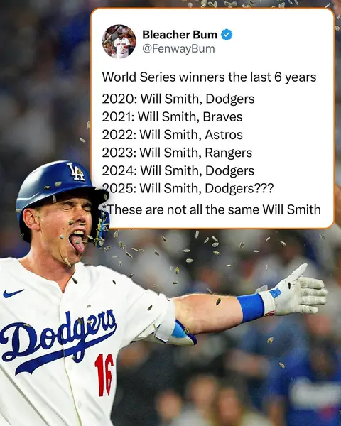 Will Smith stays on top. 😮‍💨 #baseball #MLB #WorldSeries #dodgers 
