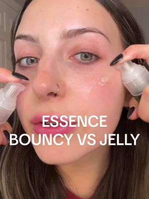 #essencepartner team bouncy or jelly?! These are under $6 each  Genuinely love both but I loveeee a good affordable gripping primer so I’m team jelly!! These are giving prestige without breaking the bank 😉  @essence cosmetics @essence.cosmetics    #ad #essencemakeup #TeamJelly #TeamBouncy