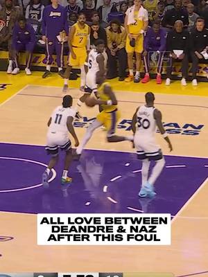 Made sure to check on him 🤝 #deandreayton #nazreid #nbaonprime