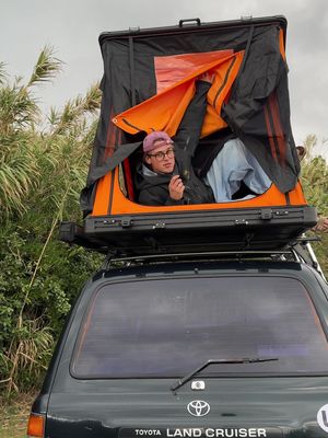 This is  my Toyota Land Cruiser she's called fifi hope u like her #truck #landcruiser #camping #tentbox 