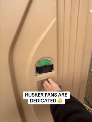 That porta-potty makes sure you don’t miss any of the action 🤣 #nebraskafootball #huskers #bigten #CollegeFootball 