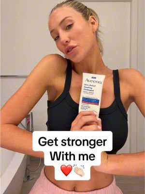 For me, strength isn’t just about lifting weights, it’s about showing up comfortable and confident in my own skin. The NEW Aveeno Skin Relief Healing Ointment helps repair my skin barrier and hydrate my skin, literally making my skin stronger so I can show up as my most confident self. Get stronger with me and @Aveeno  #GSWM #AveenoPartner