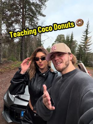 Teaching coco to do donuts 🍩 #mrandmrsdonut #donuts #roadclosed #professional 