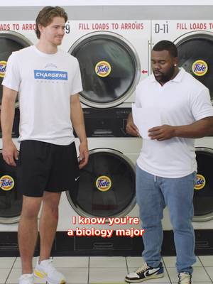 From QB1 to Bio101 — Justin Herbert studied biology 🧠🧬 in college, but can he pass a pop quiz from Professor Mark Ingram II?   #TideComingClean #football #nfl #footballtiktok #nflfootball      