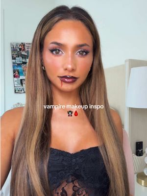 tutorial posted!! black dress & vampire makeup = easy costume 🧛🏼‍♀️ #vampiremakeuphalloween #lastminutehalloweencostumes #halloweentransitionaudios  #halloweenmakeupinspo 