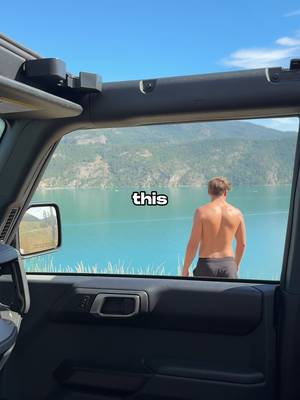#AD Comment LAKE if you want me to send you the name of this lake!     Tag a friend you’d go on an adventure with like this in the Ford Bronco®️! Hot tip for the most unreal view, go doors and roof off and take it all in.   #TeamFordCanada @fordcanada 