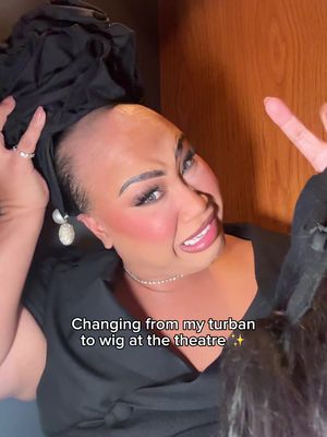 Doing what I got to do as a courteous queen 👑 😌 #wig #turban #wigtransformation #patrickstarrr 