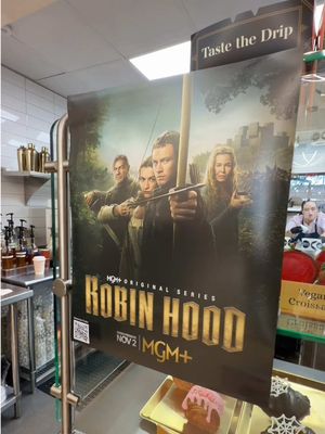 #MGMPlusPartner Free coffee hits harder than a bow arrow 🏹!! Who would YOU surprise with free coffee? Tag Them and don’t forget to subscribe & watch Robin Hood on @MGM+ #RobinHood #APourForThePeople 