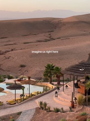 Send this to the person you’d love to stay with here 🤍 📍Be Agafay, Marrakech  #marrakech #uniquehotels #cozy #desert 