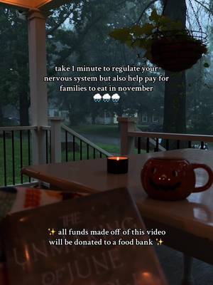 I’ve been in the creator program for quite some time now, but I’ve never actually used it before since I didn’t realize the videos had to be over a minute long to count…however, I’ve seen some other creators doing this and realized how absolutely brilliant it was! I was already planning on making monetary donations, but anything this video makes I’ll tack onto my donation. All it takes is a minute of your time and any engagement you can give as well. In return, I hope this minute of rain sounds and sights helps soothes your brain, heart, and nervous system in a really heavy and stressful time to be alive. ❤️‍🩹  #foodisahumanright #pluviophile #rainsounds #rainasmr #rain