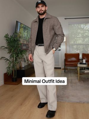 A bomber jacket and pleated trousers for today’s minimal outfit.  #menstyle #minimalstyle #outfitideas #mensfashion 