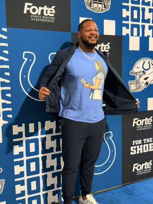 shoutout Grover’s gameday fit. #indianapoliscolts #groverstewart #nfl #customshirt #carlieirsaygordon 