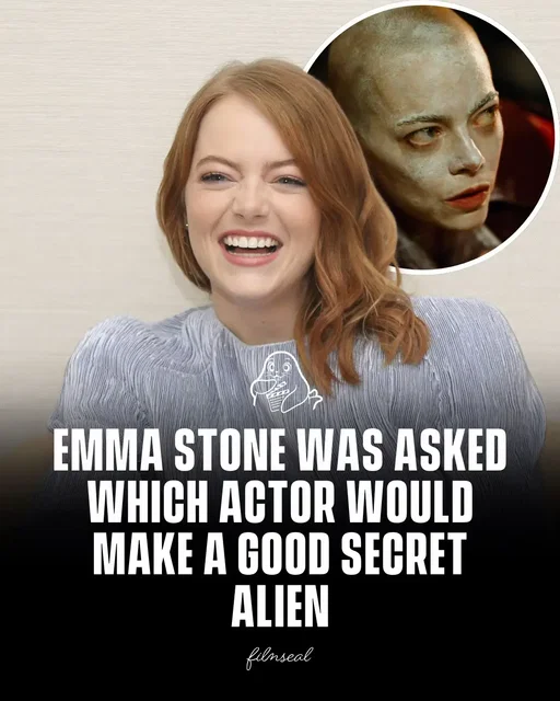 During an interview for her new film Bugonia, Emma Stone was asked which celebrity might secretly be an alien in disguise.  #FilmSeal #film #movie #cinema 