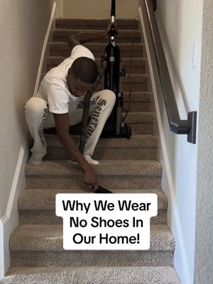What's up family! Come w/ me today to deep clean our main stairway. Just so we all can see how dirty some of the high traffic areas can get even without wearing shoes in the house!  I'm not against anybody else's rules, but we've been sticking to a no shoe policy for years. Sometimes we slip up maybe around the front door area but we generally sanitize that area pretty often.  Do yall allow shoes in the house?
