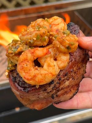 Diablo Steak and Shrimp