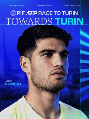 Carlitos is in the driver’s seat as he heads towards Turin 🚘  #NittoATPFinals #TowardsTurin #PIF #ATPRankings #partner