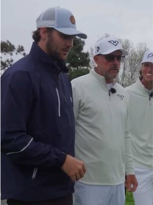Josh getting lessons on more than just his golf swing.  #HyFlyersGC #2v2series