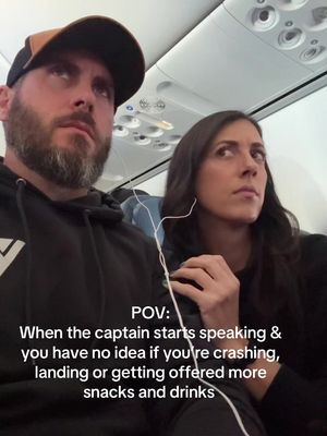 WHY CAN I NEVER UNDERSTAND WHAT IS BEING SAID ON AN AIRPLANE? ✈️🤷🏻‍♀️🫠 @Tay #relatable #couplescomedy #airplane #couplestiktok #caitlinandtay