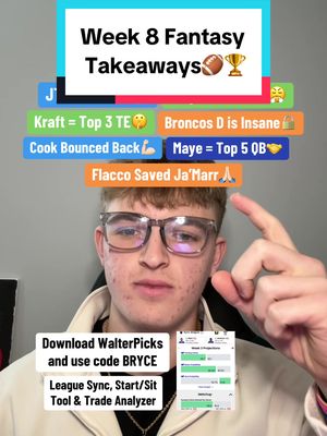 Week 8 Fantasy Takeaways🏈🏆 #fantasyfootball #fantasycontent #fantasytakeaways #week8 #titanswalterpicks 
