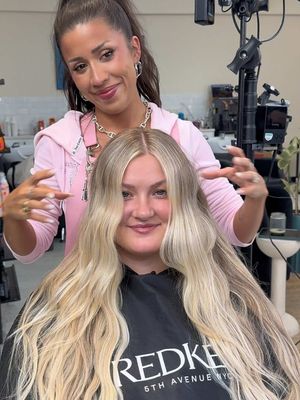 BLONDE IQ 9+ is officially on the shelves @SalonCentric ! The smartest way to blonde is finally here...precision, performance, and power in every lift with #RedkenArtisticAmbassador @MaggieMH . #RedkenPartner #BlondeIQ