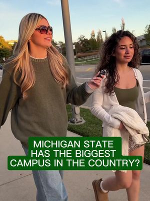 Who has a bigger campus? @julia💘 @elena sofia  #college #michigan #michiganstate 