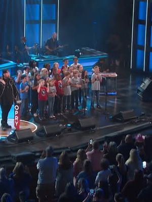 A beautiful message of hope ❤️  @officialjellyroll performs with local elementary school providing a powerful performance of “I Am Not Okay” as part of a broadcast this year at the Grand Ole Opry.  Tune in Saturday nights at 9/8c for Opry Live on our YouTube and Facebook channel for more recent performances from the Opry stage.