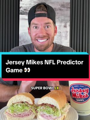 Check out the weekly NFL Predictor Game within the @jerseymikes app, it's free and could lead to free food, there’s even a chance to win Super Bowl LX tickets! @NFL #jerseymikes #jerseymikespartner #nfl #nflpartner #nflpicks 