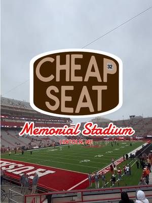 Cheap Seat: Memorial Stadium, the home of Nebraska Cornhuskers football 🏈🌽 In this series, I’m trying to find the single worst seat at every stadium I visit! Where should I check out next? #CollegeFootball #cfb #football #nebraskafootball #stadium 