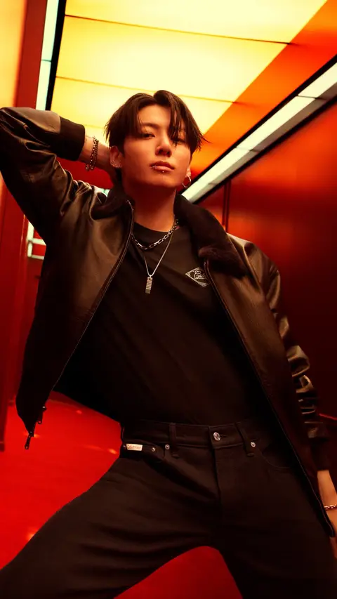 Jung Kook radiates heat in signature denim and outerwear this holiday.